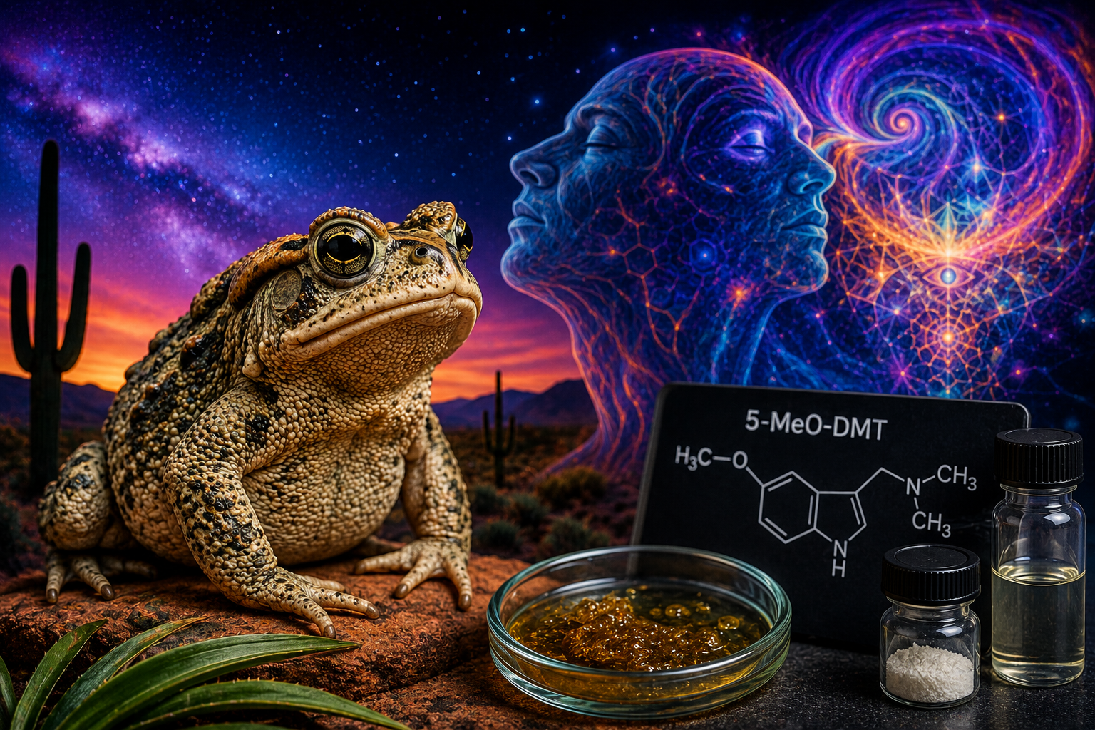 Effets hallucinogènes du venin du crapaud Bufo alvarius&nbsp;: comprendre la science, les risques et la recherche