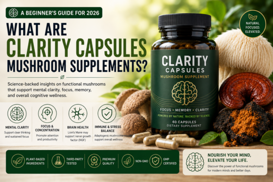 ¿Qué son los suplementos de hongos Clarity Capsules?